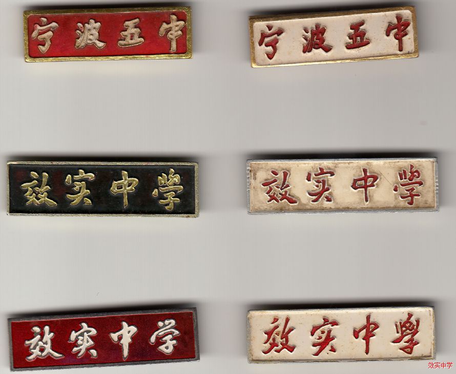 那一枚枚诉说着历史的校徽_宁波效实中学